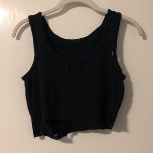 distressed black tank